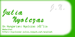 julia nyolczas business card